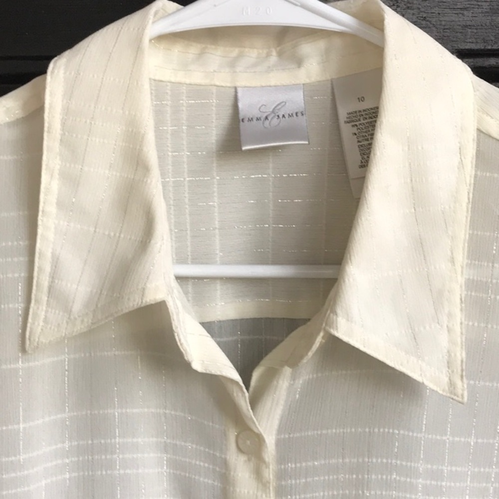 Silver Threads Run All Through This Pretty Blouse View 4